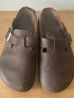 Birkenstock | Boston Brown Oiled Leather Clogs | EU41 / 10W